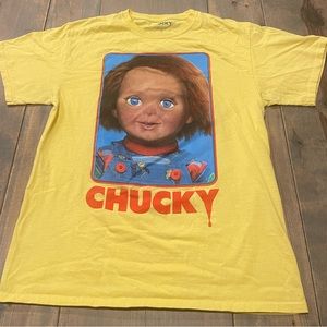 Chucky Horror Movie Universal City Studios Yellow Short Sleeve T-Shirt Men’s Med